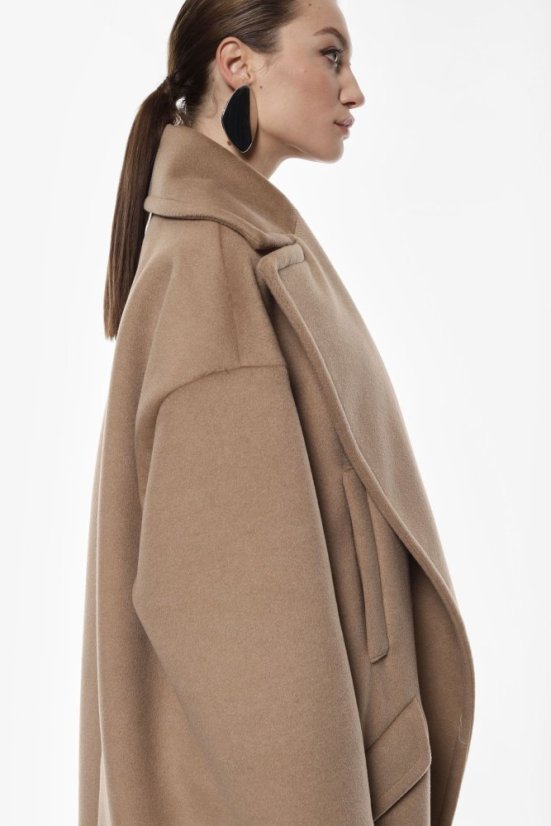Camel oversize vlnený kabát Imperial – elegantný taliansky dizajn