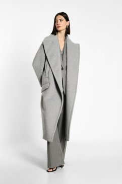 Šedý oversize kabát Imperial z vlnenej zmesi – minimalistický taliansky štýl Šedý oversize kabát Imperial z vlnenej zmesi – minimalistický taliansky štýl