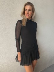 Mini šaty BLACK s lichotivým strihom a nadčasovým čiernym dizajnom