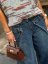 Dámske modré wide leg rifle Relaxed Cargo s voľným strihom, originálnym pásom a kovovými gombíkmi.