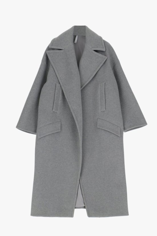 Šedý oversize kabát Imperial z vlnenej zmesi – minimalistický taliansky štýl
