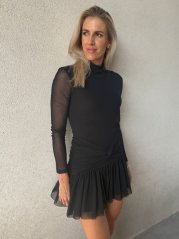 Mini šaty BLACK s lichotivým strihom a nadčasovým čiernym dizajnom