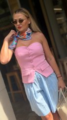 Dámsky ružový korzet Miss Pink s priliehavým strihom a elastickým materiálom
