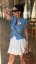 Dámska biela mini sukňa Lamba s riaseným spodným lemom a ľahkým letným strihom