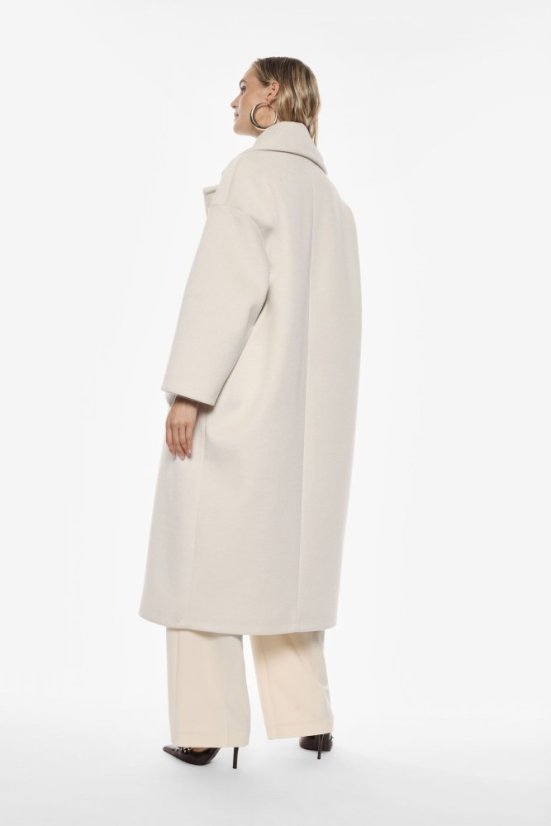 Kremový oversize kabát Imperial z vlnenej zmesi – elegantný taliansky štýl