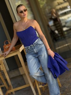 Rifle Monza wide leg blue modrá Rifle Monza wide leg blue modrá