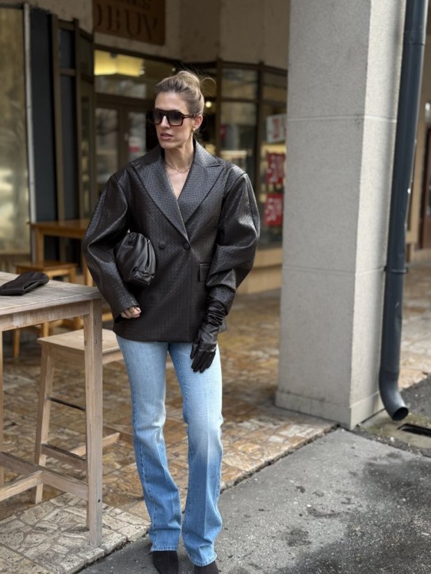 tmavohnedá kožená kabelka clutch mäkká koža elegantný štýl