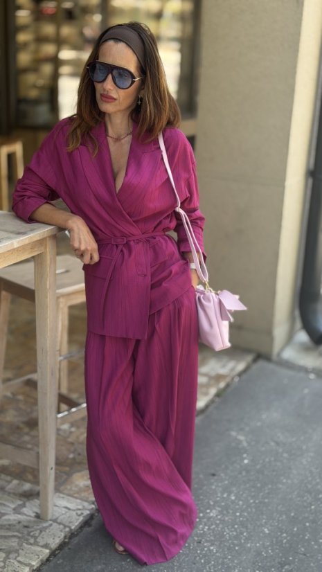 Imperial široké nohavice magenta