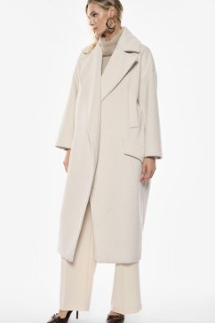 Kremový oversize kabát Imperial z vlnenej zmesi – elegantný taliansky štýl Kremový oversize kabát Imperial z vlnenej zmesi – elegantný taliansky štýl