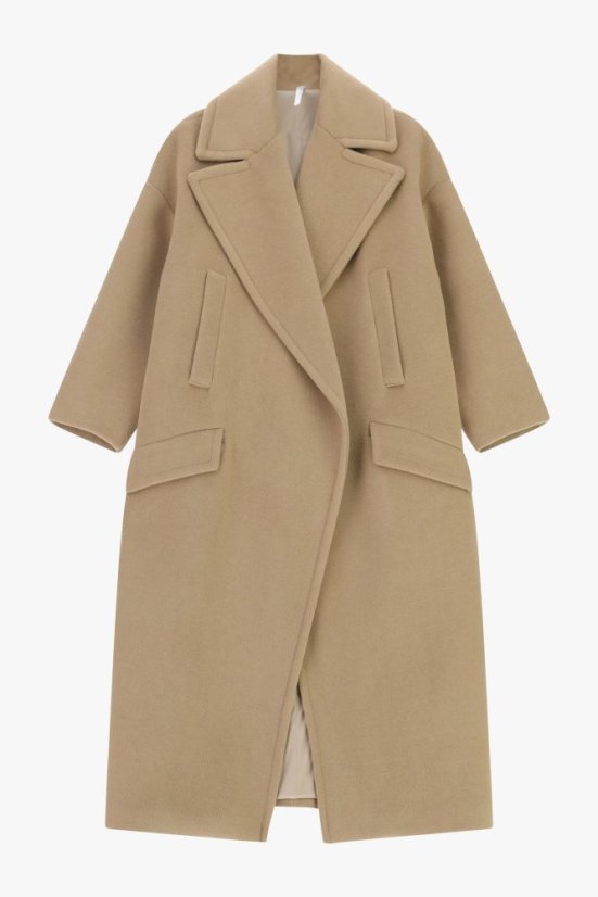 Camel oversize vlnený kabát Imperial – elegantný taliansky dizajn